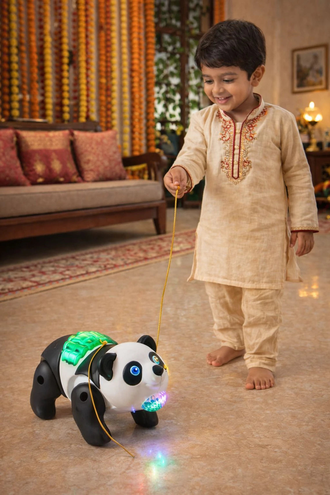 (T55) Crawling Panda – Interactive Musical Panda Toy with Lights and Movement