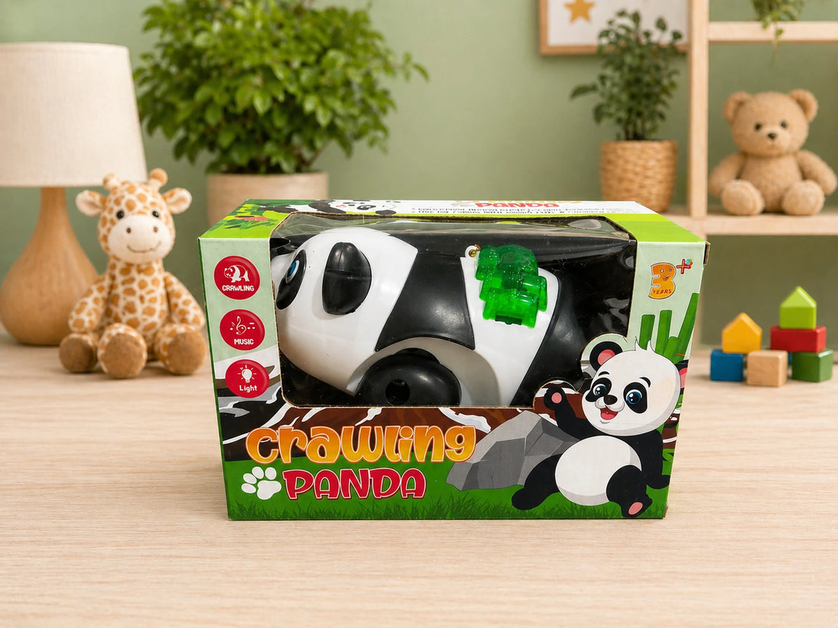 (T55) Crawling Panda – Interactive Musical Panda Toy with Lights and Movement