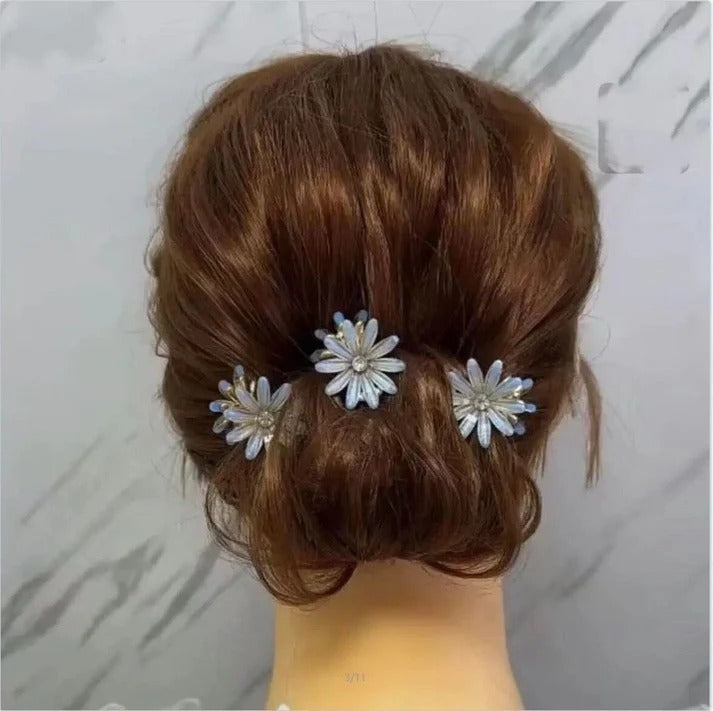 (WA-003) Crystal Floral Hair Claws – Multi Color (₹20 Per Piece) | 12 Clips - 240.Rs