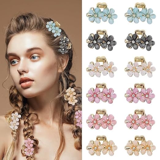 (WA-005) Flower Claw for Women - Korean clip (One Piece 22.Rs ) Pack of 12 - 264.Rs