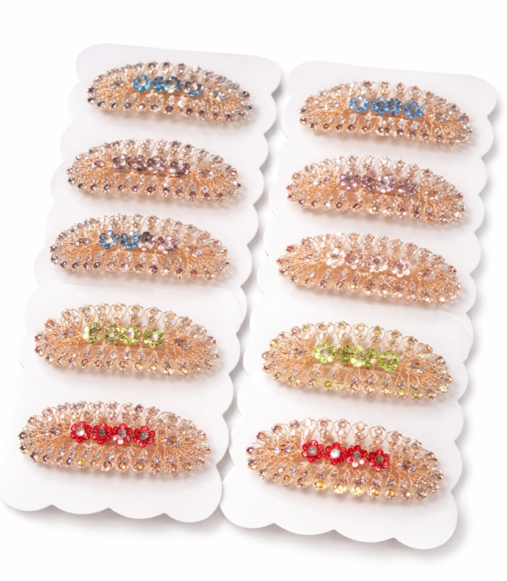 (023) Luxury Floral Hair Clip – Premium Design (₹40 Per Piece | Pack of 12 – ₹480)