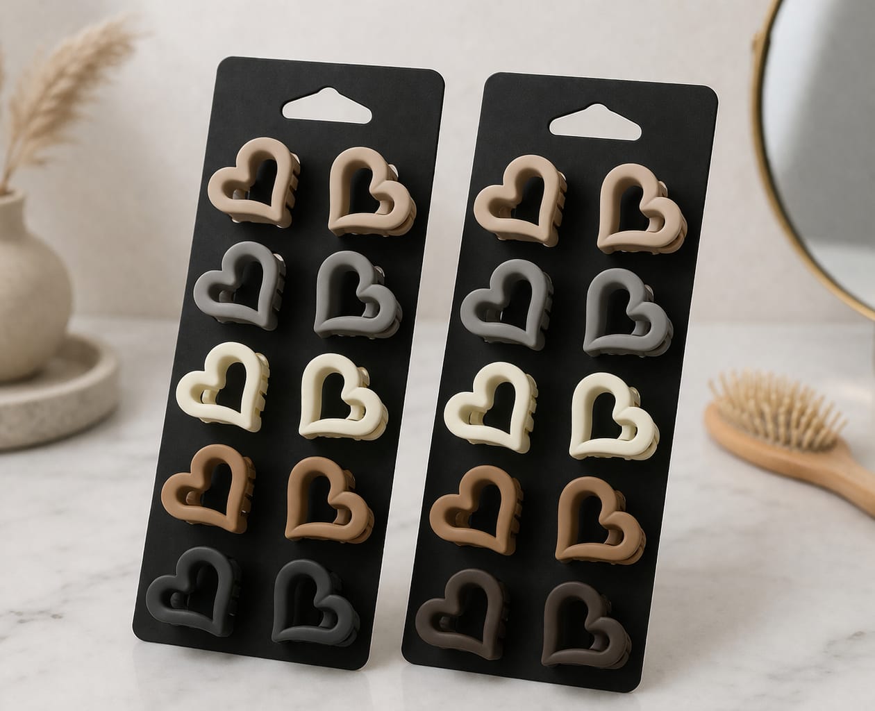 (WA-021) Mini Hair Claw Clips Pack – Assorted Colors (₹5 Per Piece | Pack of 24 – ₹110)