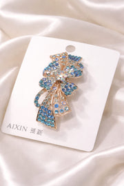 (027) Premium Crystal Bow Hair Clip – Luxury Design (₹45 Per Piece | Pack of 12 – ₹540)