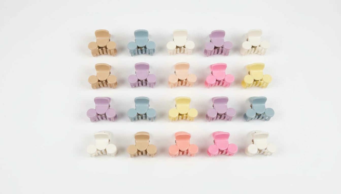 (WA-020) (MOQ - 4 Pcs) Small Korean Clips | Claw , Flower & Abstract Shape (One 4.Rs) PACK OF 24 - 90