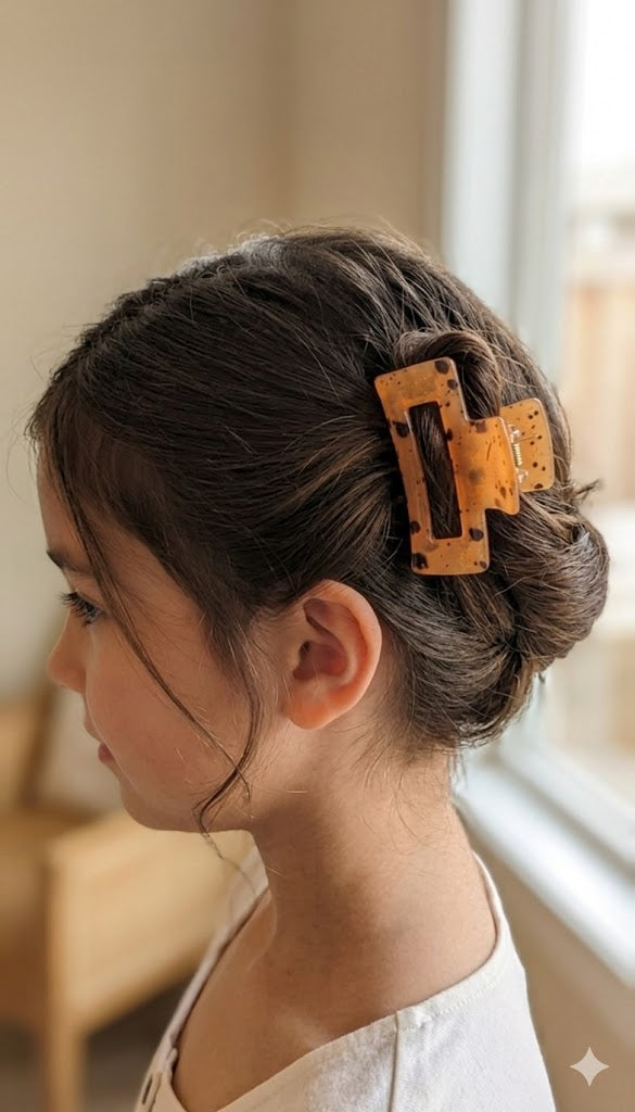 (WA-010) (MOQ - 4 Pcs) Speckled Matte Small Hair Claw Clips  – (₹6 Per Piece | Pack of 12 – ₹65)
