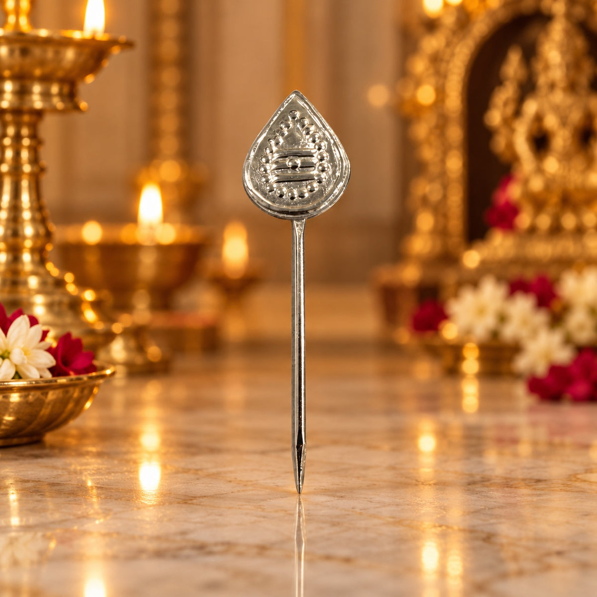 (MG11) (MOQ: 6 Pcs) Silver Colour Small Pocket Lord Murugan Vel for Devotional Use